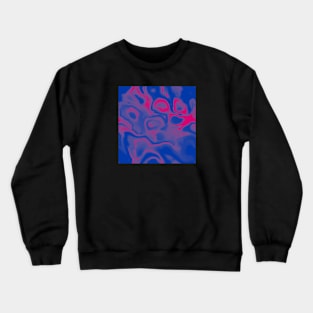 Bisexual Pride Abstract Swirled Spilled Paint Crewneck Sweatshirt